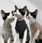 Breathable Stripes Tank Tops for Cats