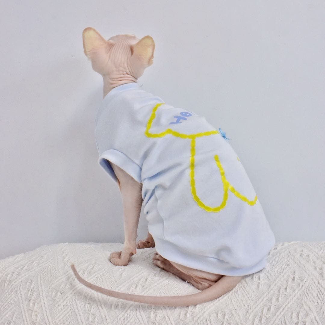 Funny Shirts for Cats-Sphynx wear bear shirt