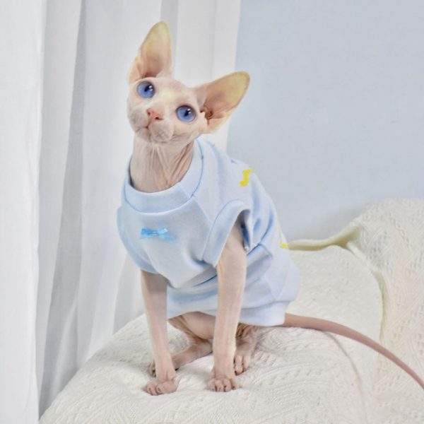 Funny Shirts for Cats-Sphynx wear bear shirt