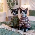 Two Styles Vintage Stripes Shirt for Cats