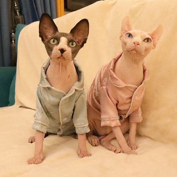 Katzen-Pyjamas für Katzen-Rosa und Blau