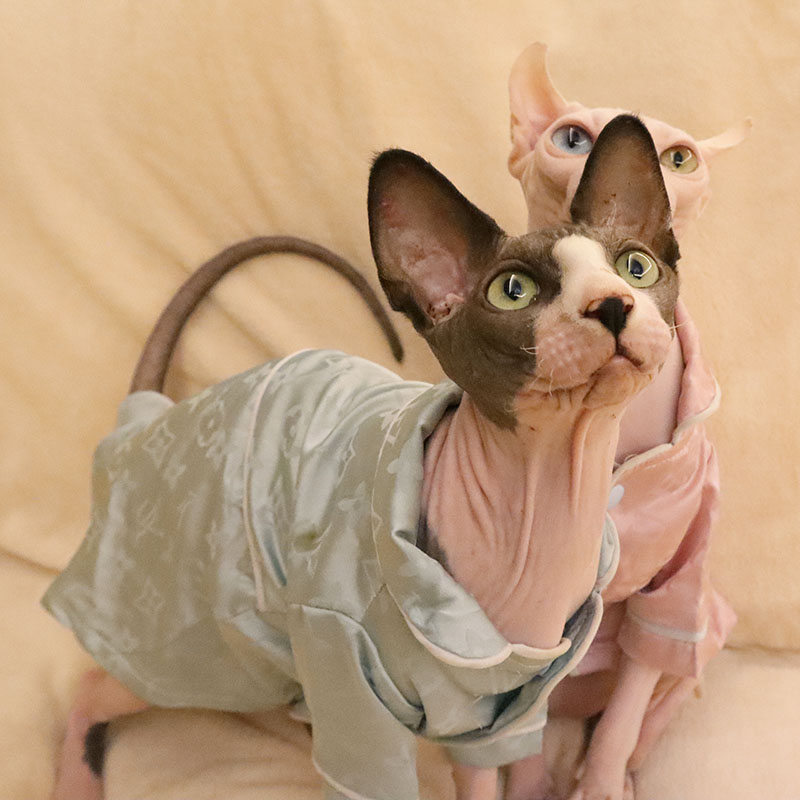 Cat Pajamas for Cats-Pink and Blue