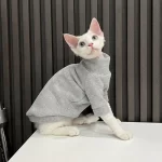 Cat Sweater for Cat-Solid Color Gray Sweater for Hairless Cat