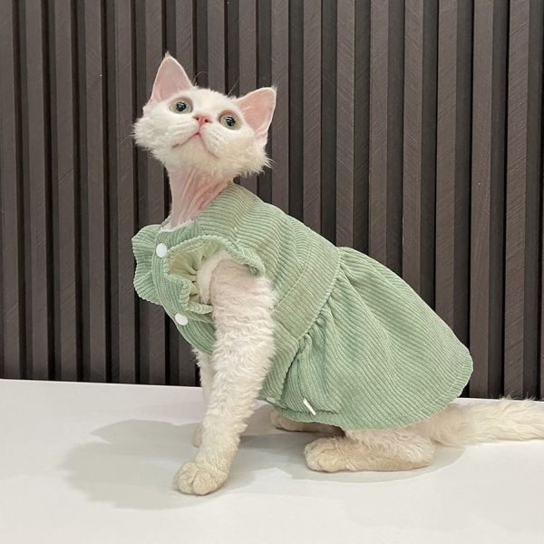 Cute Cats DressesCorduroy Lace Dress for Kittens · YESWARMG