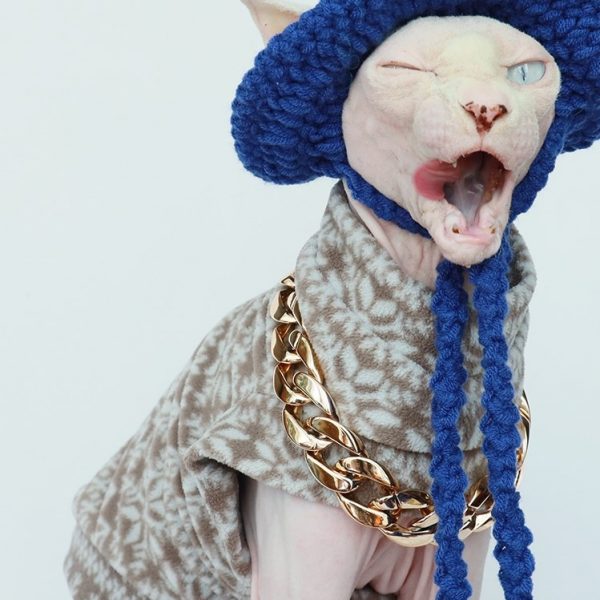 Флисовый свитер для кошек Полар Флис Коричневый свитер для сфинксов