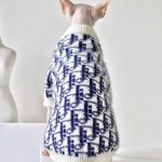 Pull pour chats sans poils | Pull classique "Dior", pull de luxe pour chat