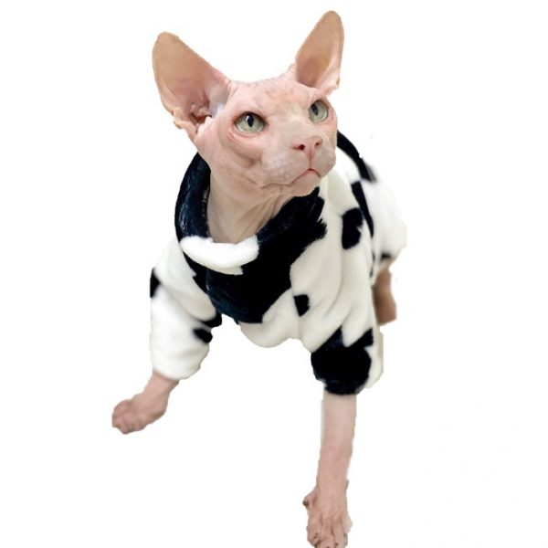 Sphynx Cat Cow Coat-Sphynx wear coat