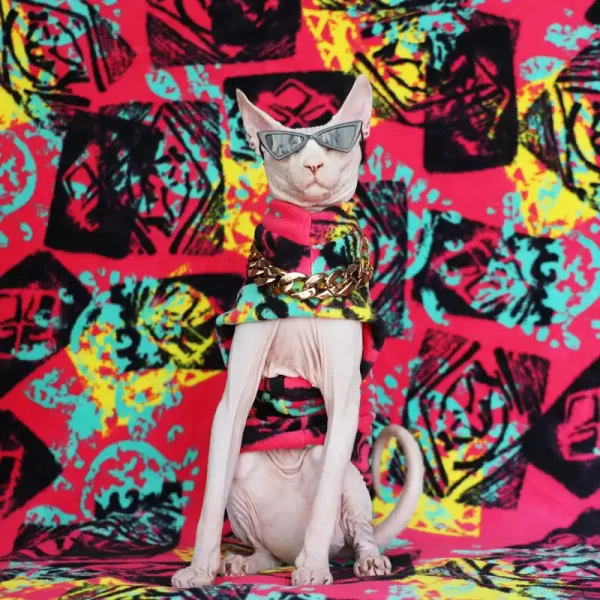 Sphynx-Katzen-Halloweenkostüme für Katzen - Polarfleece färben