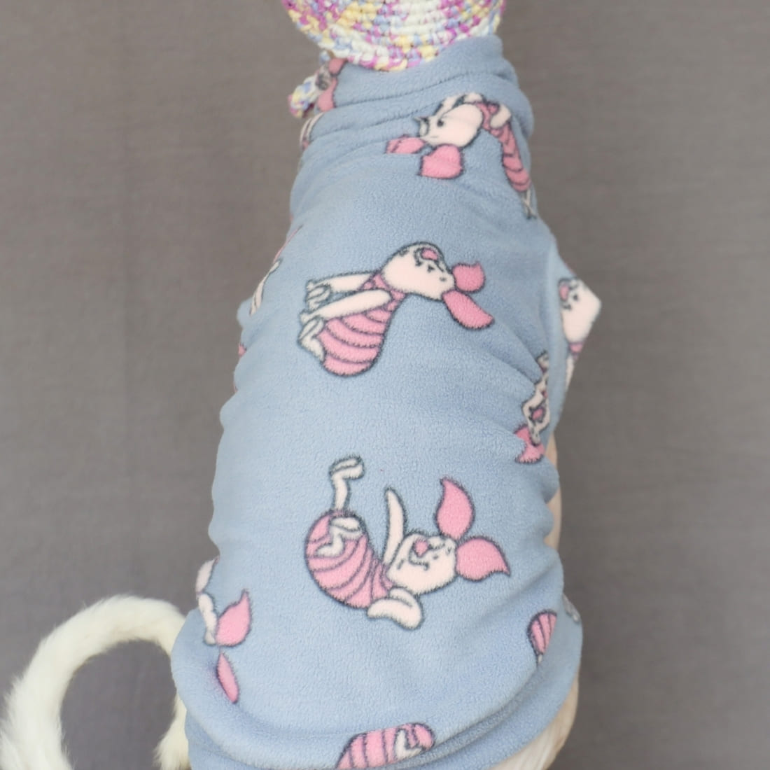 Cute Clothes For Sphynx | Cat Clothes-Pink Polar Fleece-Piglet