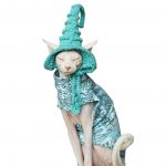 Cat Halloween Costumes | Kitty Cat Halloween Costume-Aqua blue cotton