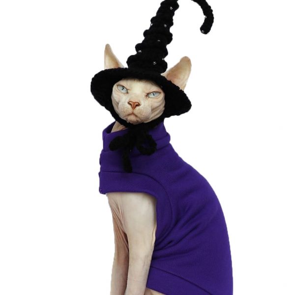 Halloween Costumes for Kittens | Cat Halloween Costume-Purple Thick