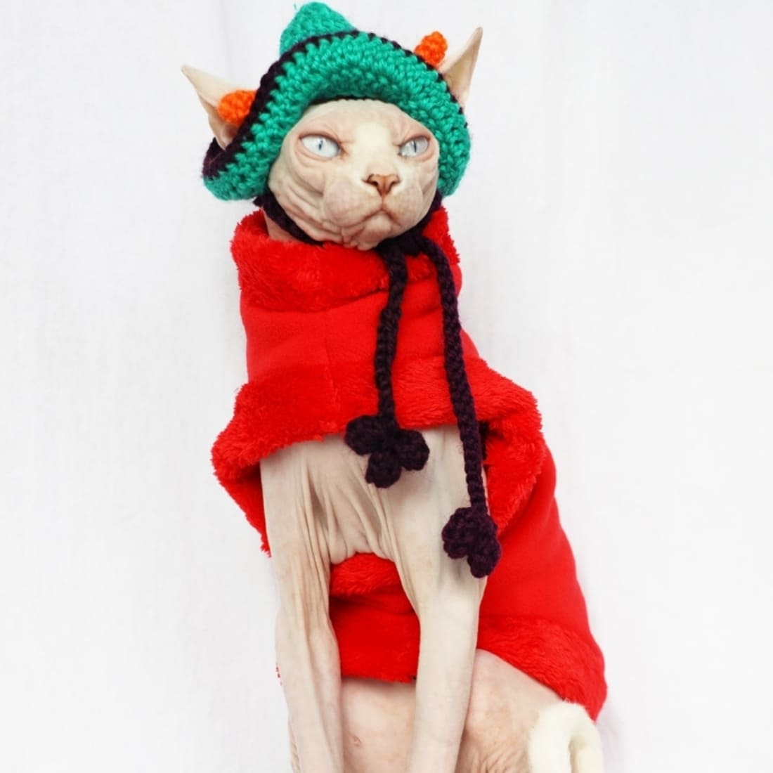 Coat for Sphynx Cat | Cat Winter Coat, Sphynx Cat-Coral Fleece