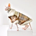 Sweater for Sphynx-Khaki Polar Fleece Sweater for Cat