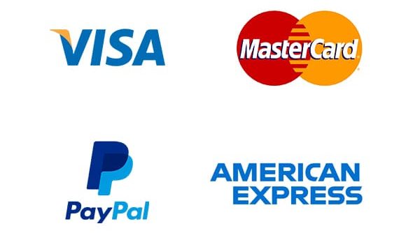 visa, mastercard, paypal, american express