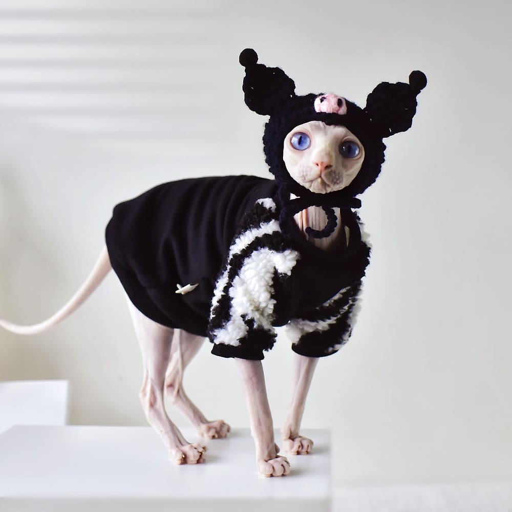 Haustiermäntel für Katzen | Katzenbekleidung, Katze in Kleidern, Little Devil Winter Sweater