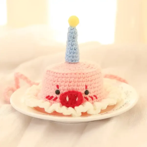 Cat Birthday Hats - Crochet Birthday Hat for Kittens - Pig