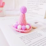 Cat Birthday Hats- Knitted Ice cream hat