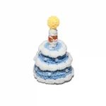 Cat Birthday Hats- Knitted Birthday Cake-Blue