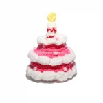 Cat Birthday Hats- Knitted Birthday Cake-Pink