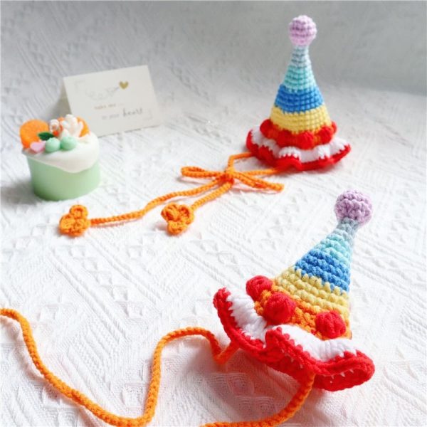 Шапочки для дня рождения кошки с радугой | Кошка с шапочкой для дня рождения, шапочки для дня рождения