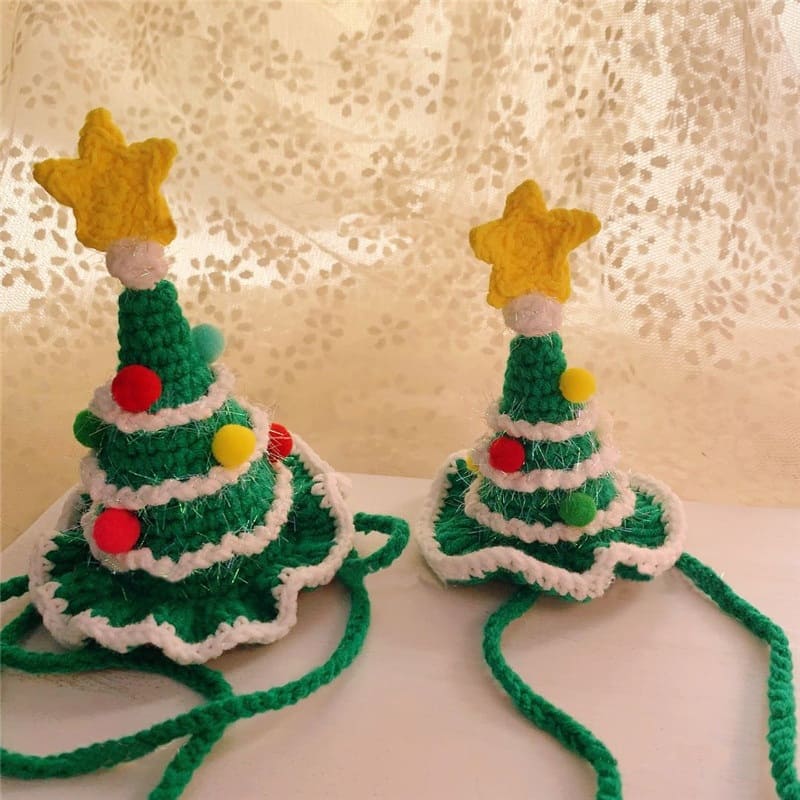 Christmas Hats for Cats-Green tree