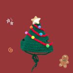 猫用クリスマスハット-グリーン