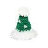 Green snowflake hat