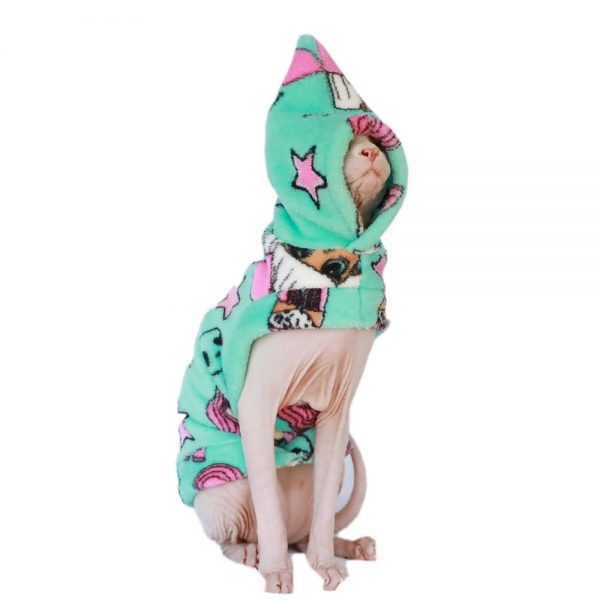 Coats for Small Cats | Cat Winter Coat, Sphynx Cat-Coral Fleece