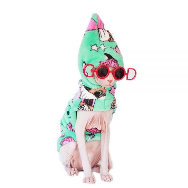 Coats for Small Cats | Cat Winter Coat, Sphynx Cat-Coral Fleece
