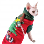 Traje de Natal para Gatos | Traje de Natal para o Gato Sphynx