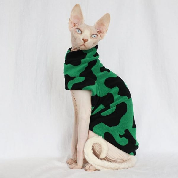 Ugly Christmas Sweaters for Cats-Green sweater
