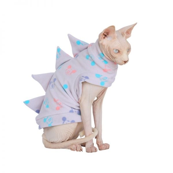 Vestiti da dinosauro per gatti, cappotto invernale per gatti, pile polare
