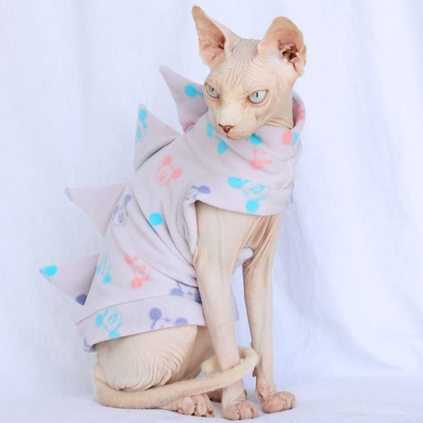 Dinosaur Clothes For Cats | Cat Apparel, Cat Winter Coat, Polar Fleece