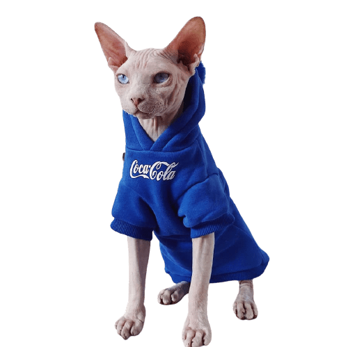 Kitten Hoodie | Sphynx Hoodie, Bambino Cat Sweatshirt, CocaCola