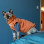 Cat Hoodies for Cats-Sleeveless Hoodie+Bottoming Shirt