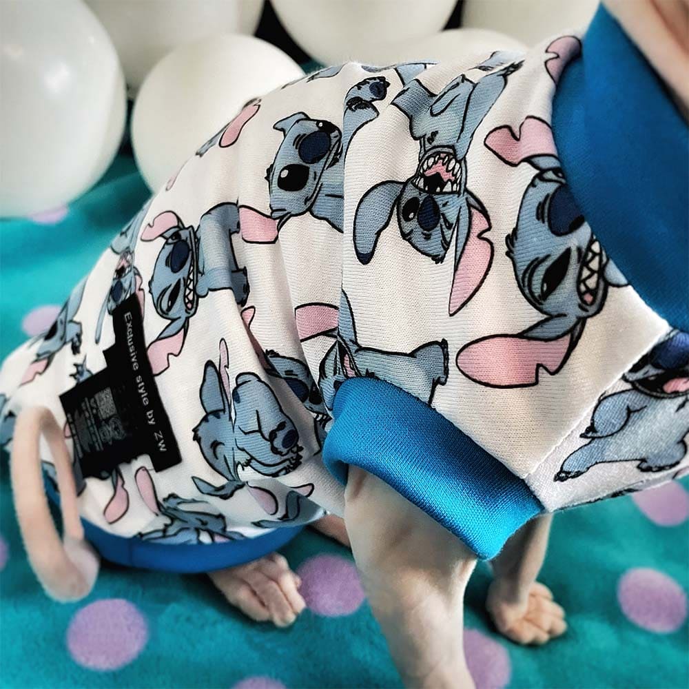 Cat Stitch Shirt | Sphynx Cat Shirt, Cat in Shirt, Cat in Clothes, Cat Apparel