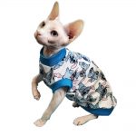 Shirts for Sphynx Cats-Sphynx wears Stitch shirt