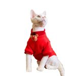猫用クリスマスコスチューム-エルクのパーカーを着た猫