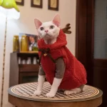 Christmas Sweaters for Cats-Elk Horns
