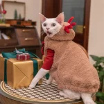 Christmas Sweaters for Cats-Elk Horns