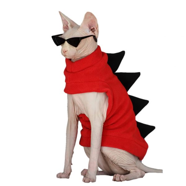 Dinosaur Costumes for Sphynx | Cat Apparel,Cat Winter Coat,Polar Fleece