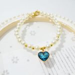 Cat Pearl Collar-Blue