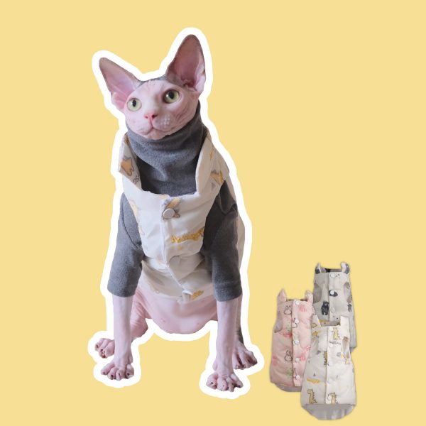 Cat Clothes for Winter | Sphynx Cat Winter Coat, Cat Winter Vest