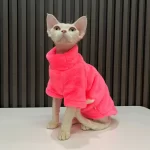 Cats Sweaters-Solid Color Turtleneck Sweater-rose red