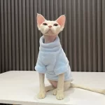 Cats Sweaters-Solid Color Turtleneck Sweater-light blue