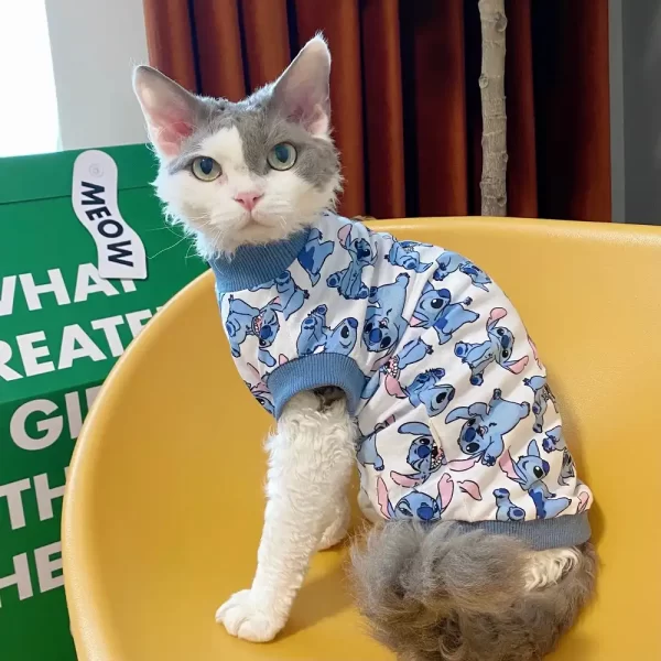 スフィンクス猫用ステッチシャツ