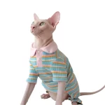 T shirts for Cats after Surgery-Pink Doll Collar