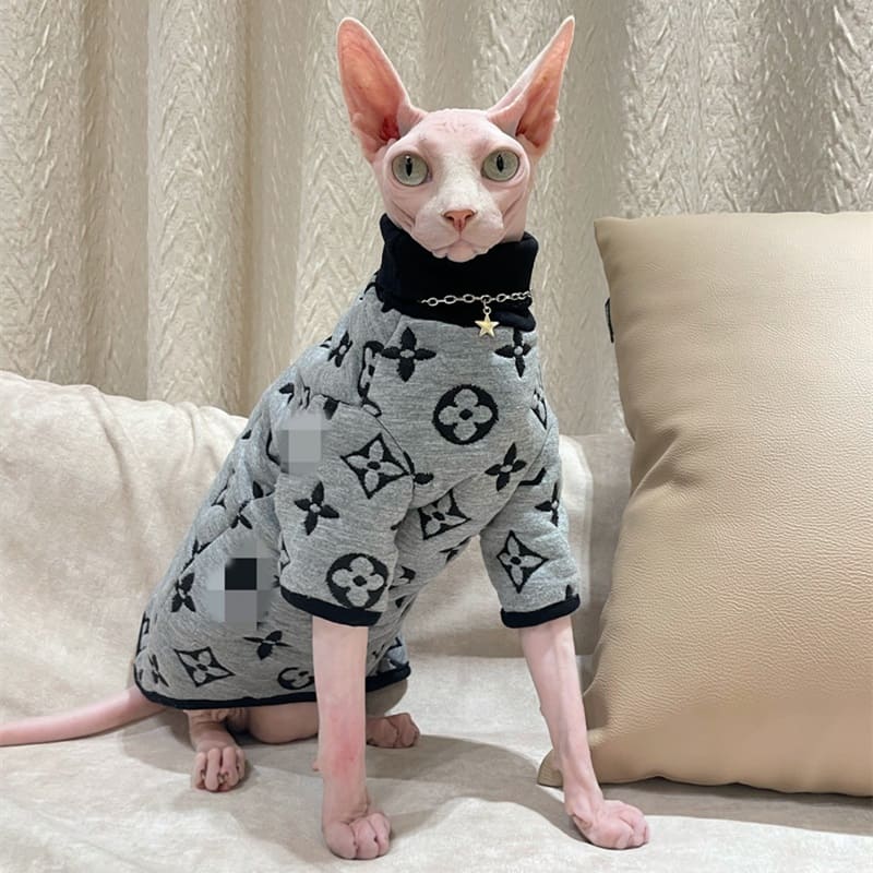 Designer Cat Sweater  LV Sweater for Sphynx, Designer Sweater