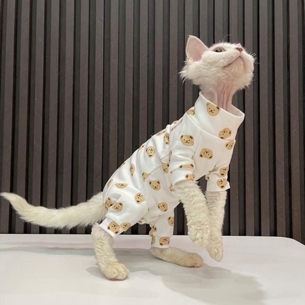 Outfit for Cats-Devon Rex wears onesie