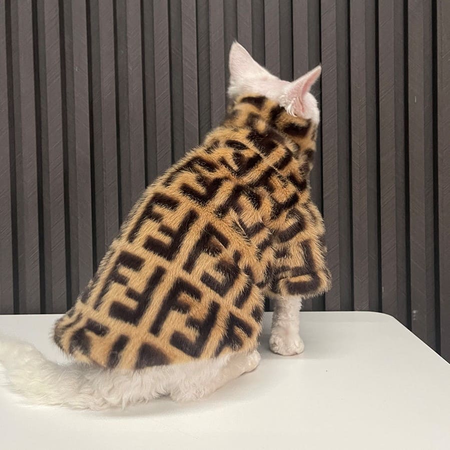 Sphynx Cat Fur Coat  Sphynx Fendi Coat, Fendi Coat for Cats